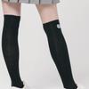 DOYOUKNOWMC ALL SEASON Einfarbige schwarze Overknee-Socken