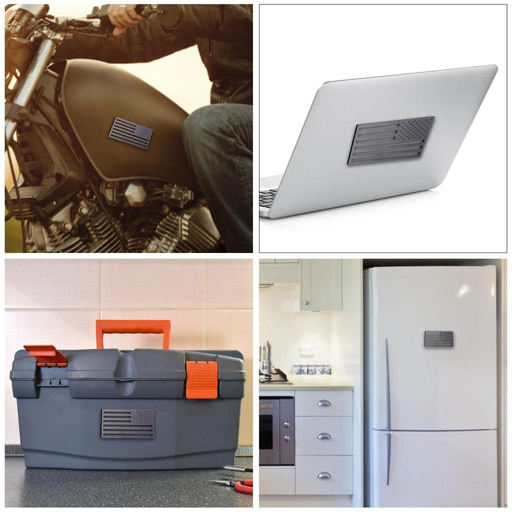 3D Samolepky s americkou vlajkou, 3D Kovové samolepky na auto s americkou vlajkou | 2 Samolepky Patriotické