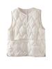 Women's 90 White Duck Down Quilted Vest - Lightweight, Warm Outerwear for Autumn/Winter 2026 Fashion.