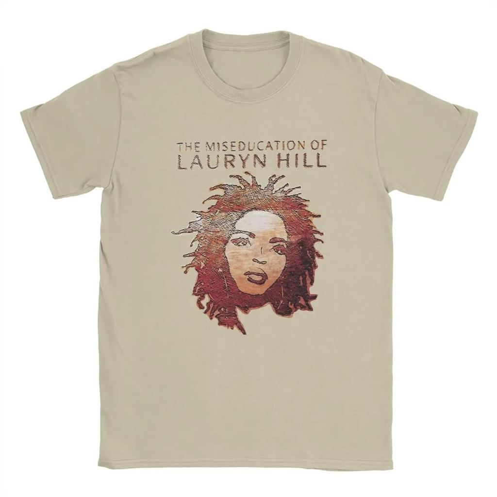 Nyhet Famous Lauryn Hill T-shirts Unisex Crewneck T-shirt i ren bomull Hip Hop Harajuku Music Kortärmade T-shirts Plus Size Kläder