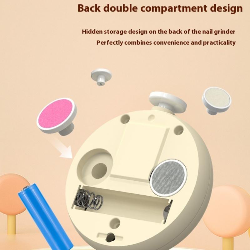 Elektrisk baby-nageltrimmer Milt slipsystem Med förvaringsfodral Lätt design Säker för nyfödda