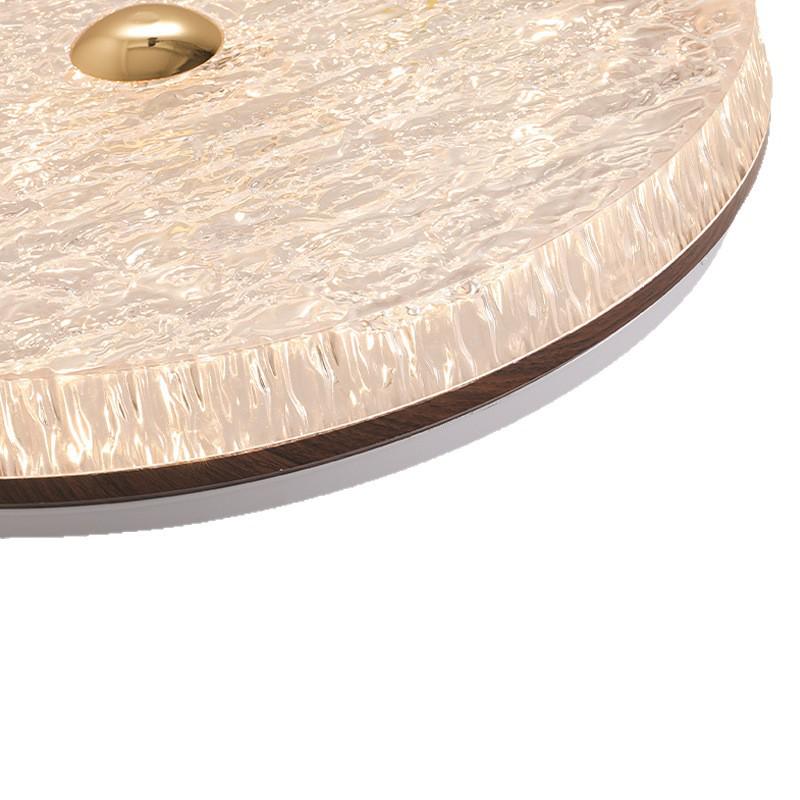 Modern Italian Minimalist Ceiling Light, Walnut Finish, Full Spectrum Eye Protection for Bedroom & Study