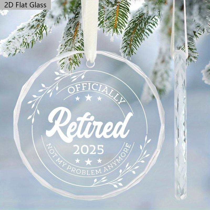 1pc/2pcs Retirement Gift for Woman and Men,Best Gifts for Retiring People,Happy Retirement Ornament for Holiday Decor, Ideal Gift for Retired Couples