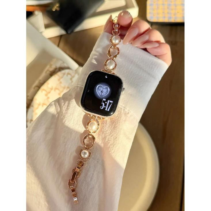 

Bling gorgeous metal Strap For Apple Watch band women 40mm 41mm 38mm 42mm 44mm 45mm 46mm starp 38mm40mm41mm розового золота