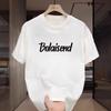 Summer Round Neck Letter "Bolaisend" and Dice Graphics Printed Top Fashionable Casual Pure Cotton Short Sleeved Men's T-shirts
