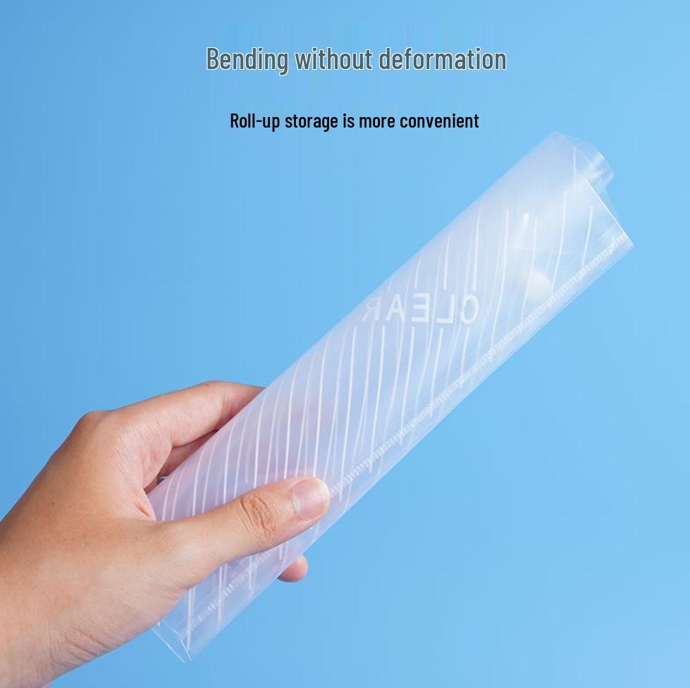 A4 Thickened Transparent Snap Button Document Bag - Waterproof, Large Capacity, Colored Twill Storage.