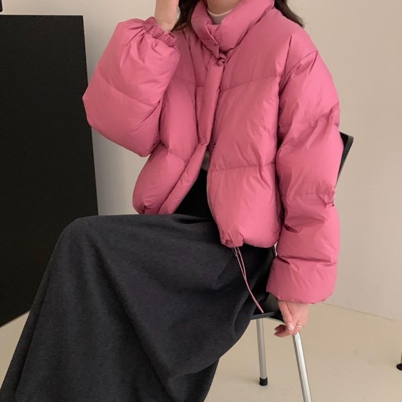 Sweet short down jacket female east new stand-up collar small white duck down jacket bread jacket