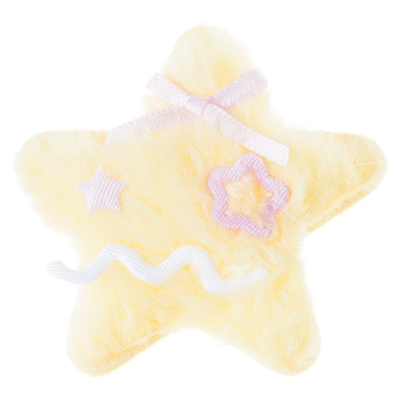 

Unique Star Plush Hair Clip Stylish Star Shape Hair Barrettes Festival Hair Pin for Parties Weddings and Everyday Use жёлтый