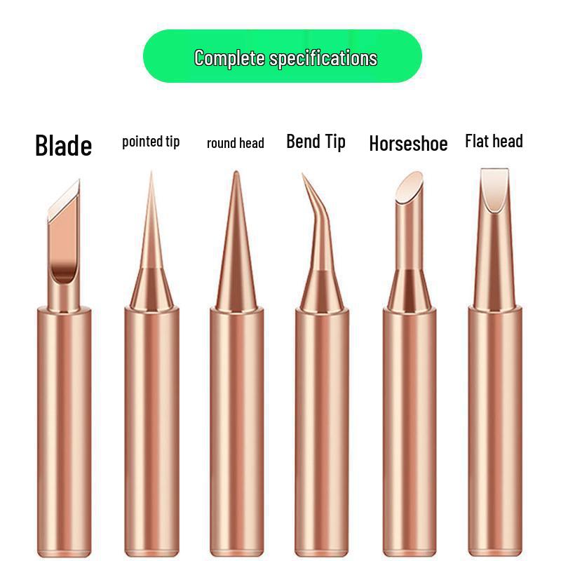 900 Pure Copper Inner Heated Soldering Iron Tip for 936 Station with 907 Handle & Auto Solder Feeder for Non-Magnetic Welding