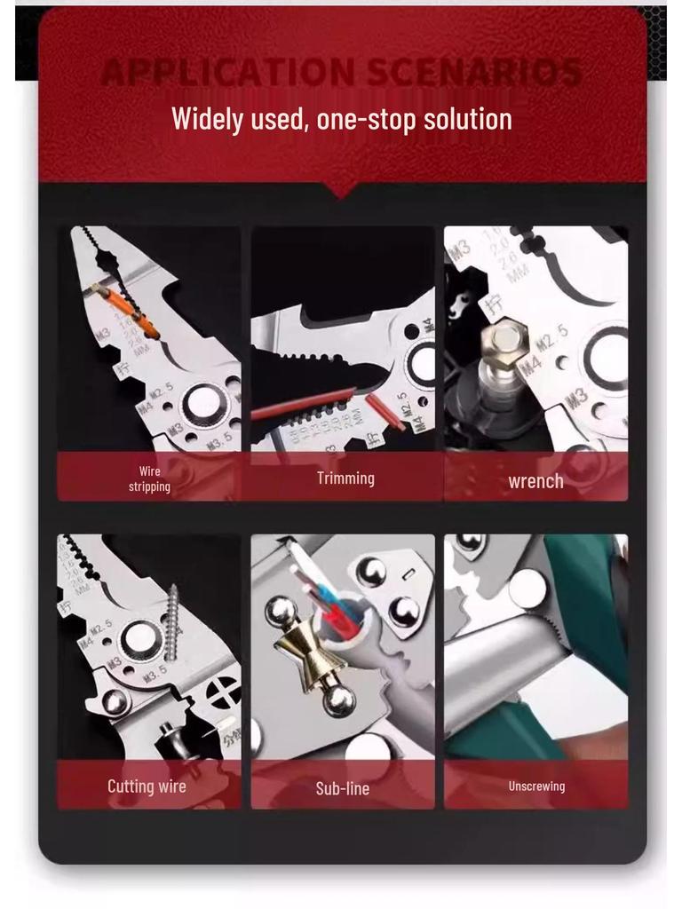 26-in-1 Multifunctional Wire Stripper - Foldable, Upgraded Industrial Grade for Electricians [Newcomer Discount: Save 5 Yuan]