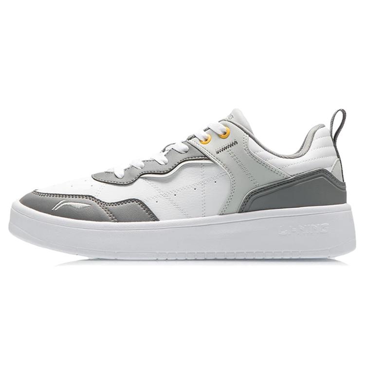 New LiNing The Beginning Of The Line Walking The Path Durable Breathable Low Top Skateboard Shoes White Gray AGCR315-4