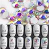 Large Package Size Crystal AB Colors Non Hotfix Glass Rhinestones Flatback Rhinestone In Bulk for Nail Art