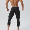 GYMBULL Pánske vysoko elastické fitness trojštvrťové legíny