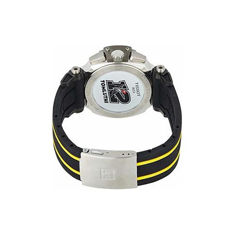 Tissot Quartz Movement 100m Water Resistance Men's Watches Watch 45mm Black Dial Steel Watch Case Rubber Strap T092.417.27.057.00
