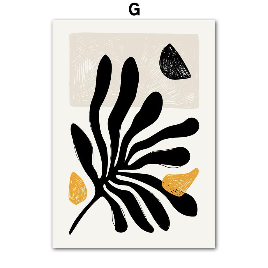 Black Ink Girl Leaf Wine Glass Line Wall Art Canvas Painting Abstract Posters And Prints Wall Picture For Living Room Home Decor