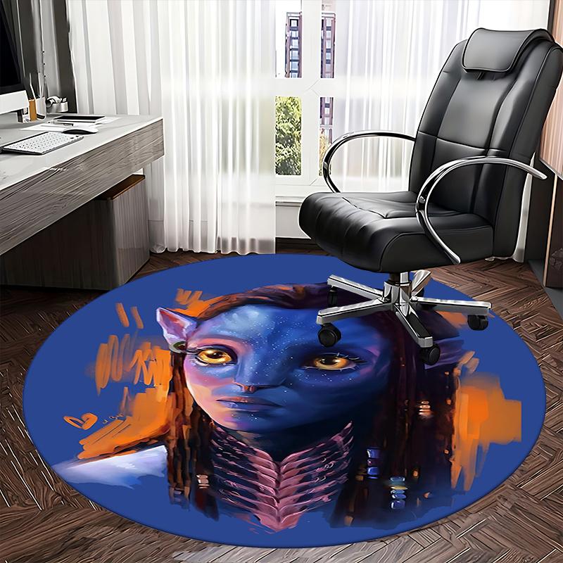 Avatar Inspired Chair Mat Round Carpet for Home Decor, Office Use, and Gifts Suitable for Bedrooms, Living Roomss0192b