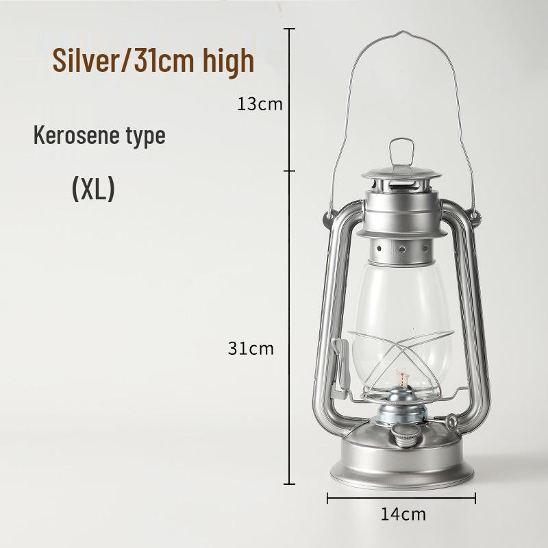 Retro Handheld Kerosene Lantern for Outdoor Camping and Decor