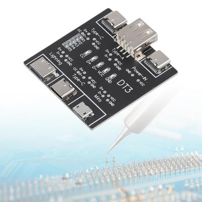 בודק כבל USB DT3 כבל נתונים USB Type-C זיהוי הפעלה/כיבוי לוח בדיקת כבלי נתונים בודק כבל USB עבור iOS Android