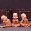 1PC Cute Small Monk Figurines Buddha Resin Crafts Desk Miniatures Ornaments Accessories Home Decor Car Decoration