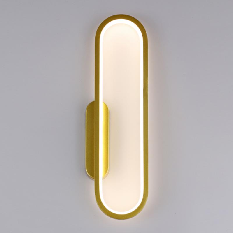 Minimalist LED Wall Lamp - Creative Three-Color Dimming for Living Room or Bedside