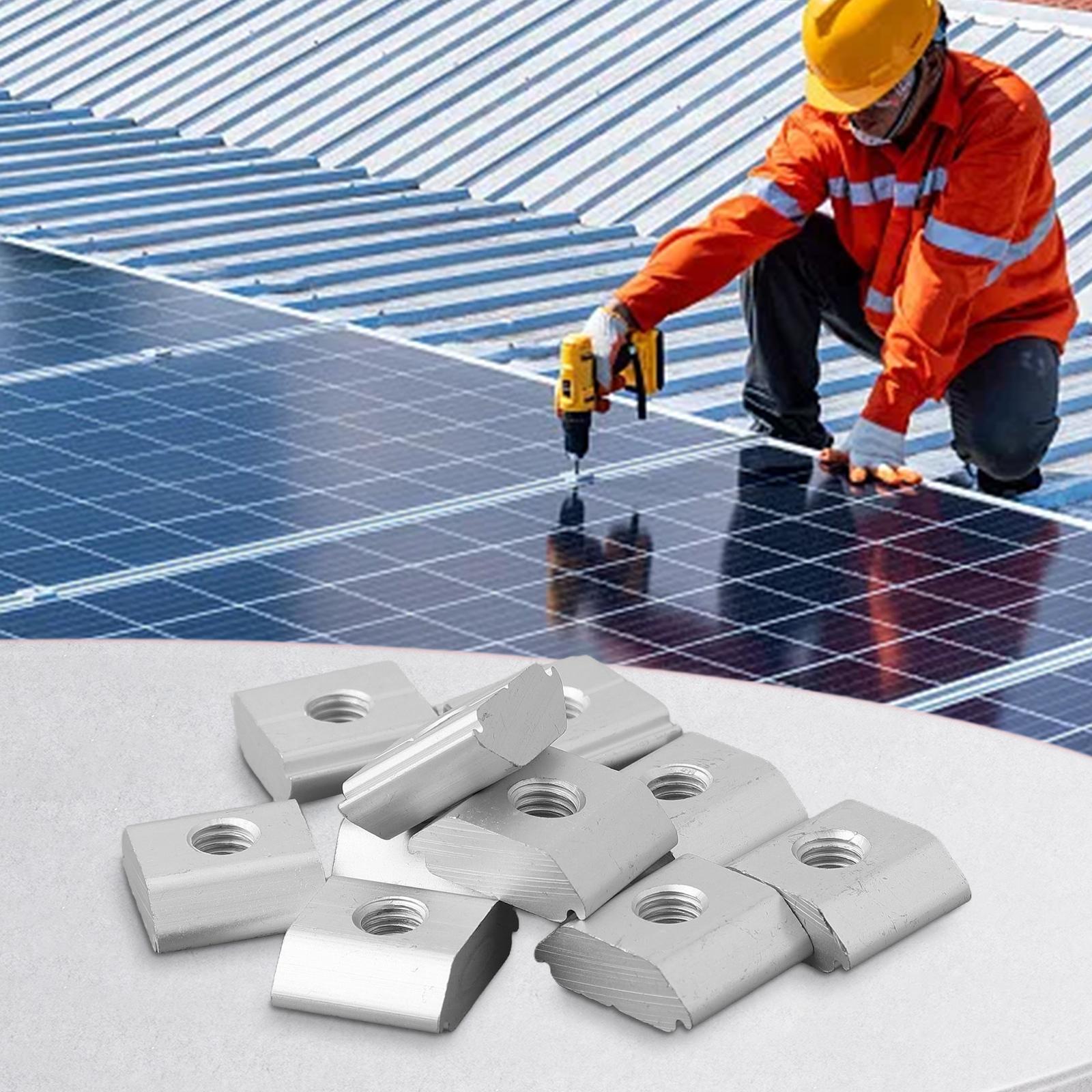 

10Pcs Solar Panel Mounting Aluminum Alloy For Framed Panels PV Bracket Solar Panel Mounting Brackets Clamps Solar Power Parts China Mainland