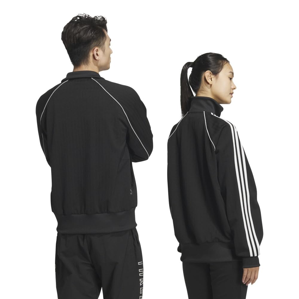 Adidas Jersey Top Byd3s Loose Fit Jacquard Knit Track Top KWX93 Black Men's (JG8578) J/XL