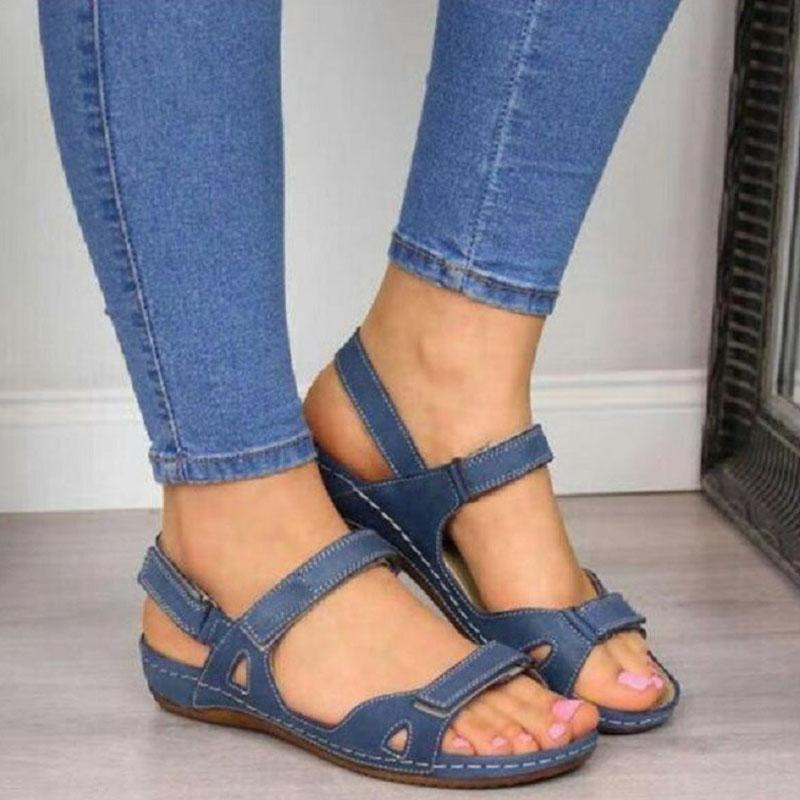 Sommer Damen Sandalen Keilabsatz Schuhe Frau Geschlossene Zehe Ausgehöhlt Sandales femmes Keilabsatz Weibliche Pantoletten Slip On Slide Sandalen WSH4064