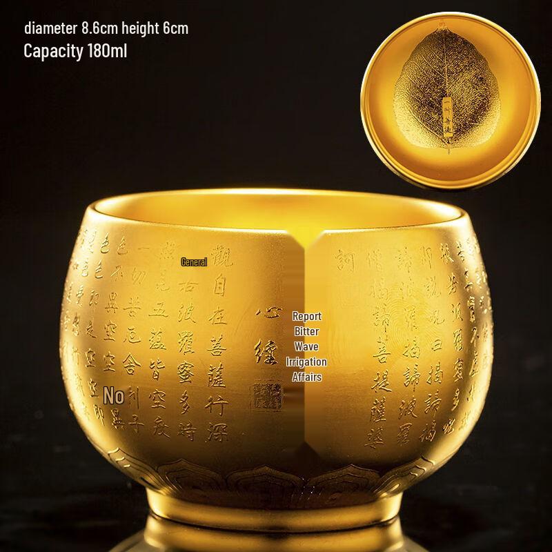 Chaxun Heart Sutra Gilded Master Teacup
