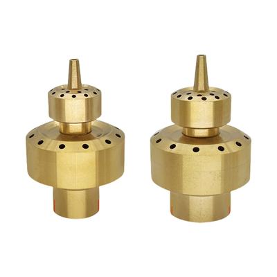 Double Layer Brass Fountain Nozzle Outdoor Water Sprays Head Replacement For Garden Pond Pool Landscape Fountain Kits