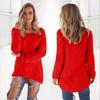 Women's Solid Color Long Sleeve Sweater Top for Autumn/Winter