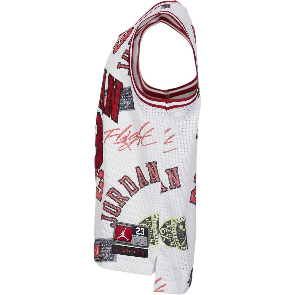 Jordan 23 Striped Comfortable Breathable Fashion Sleeveless Tank Top Kids Tops Sail White FV3168-133