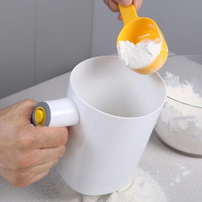 Flour Sifter Icing Sugar Powder Screen Cup Shaped Stainless Steel Baking Electric Flour Sieve Kitchen Pastry Cake Tool Filter Handheld