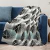Geometric Pattern Fleece Blanket - Modern Abstract Hexagon Design Throw Blanket for Sofa Couch Bed Decor Gift