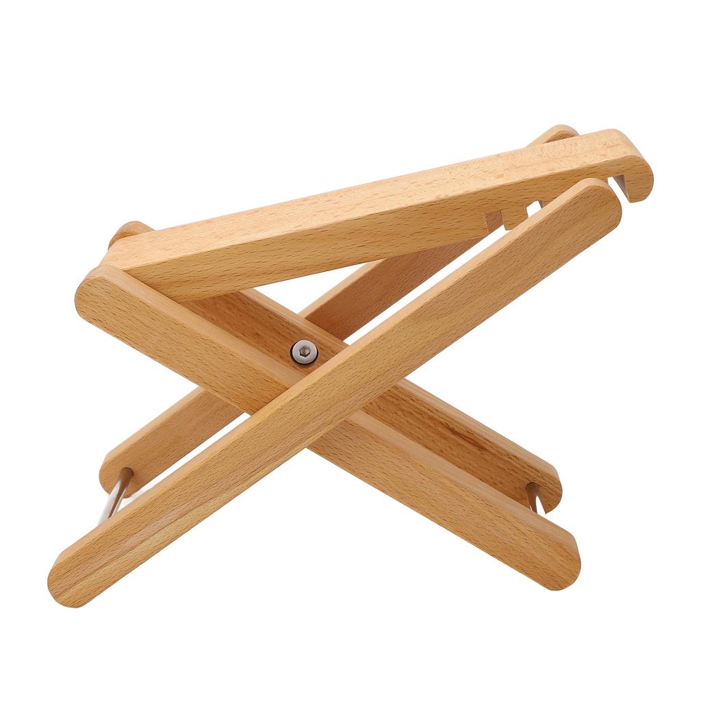 Gitarrenfußstütze Höhenverstellbar 4 Positionen Faltbar Massivholz Fußhocker für Auftritte