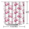 Santa Claus'S Bow Tie Washable Dirt-Resistant Shower Curtain Shower Head Waterproof Polyester Bath Curtain For Home Decor