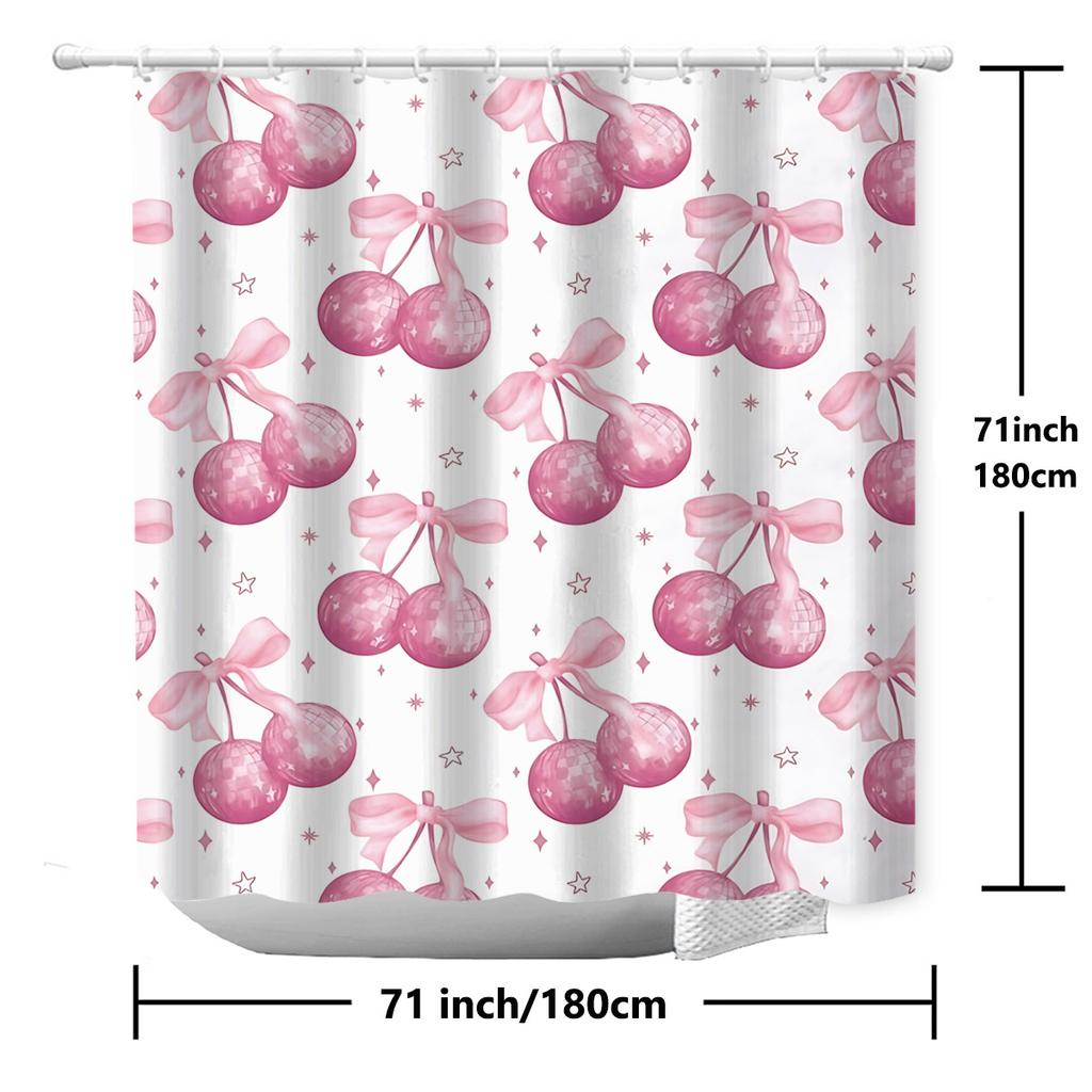 Santa Claus'S Bow Tie Washable Dirt-Resistant Shower Curtain Shower Head Waterproof Polyester Bath Curtain For Home Decor
