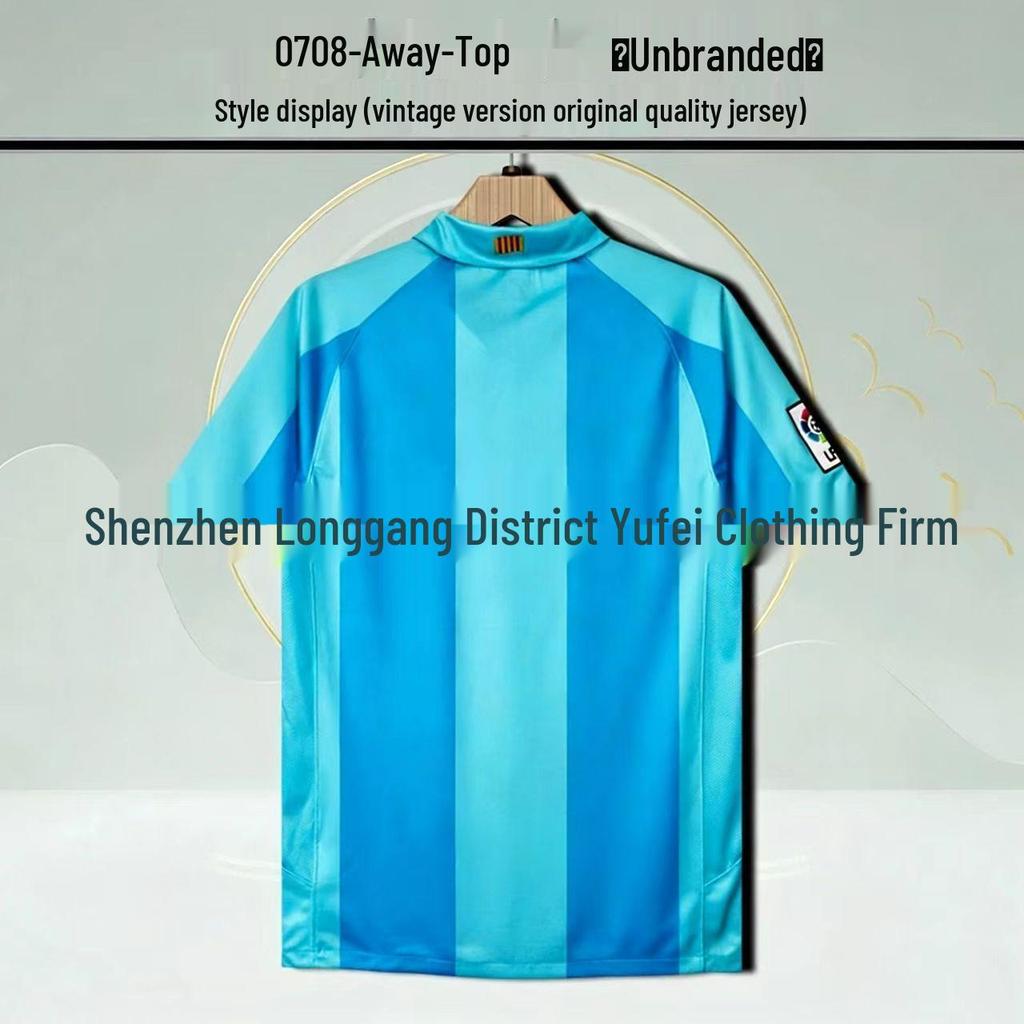 Barcelona Retro Trikot: Nein. 10 Messi, Nein. 9 Ronaldo, Nein. 10 Ronaldinho Gedenkausgabe