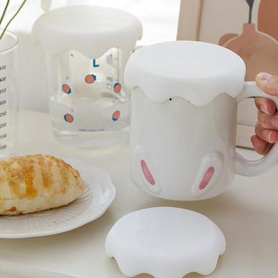 Cup Cover High Temperature Resistant Adorable Dust-proof Reusable Drinking Tea Coffee Mug Lid Home Supply