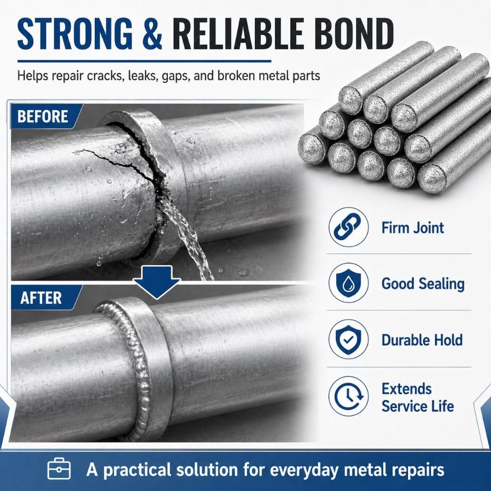 6-pack Magic Welding Electrodes - 2026 Upgraded Low-Temperature Universal Welding Electrodes, Suitable for Welding Metals.