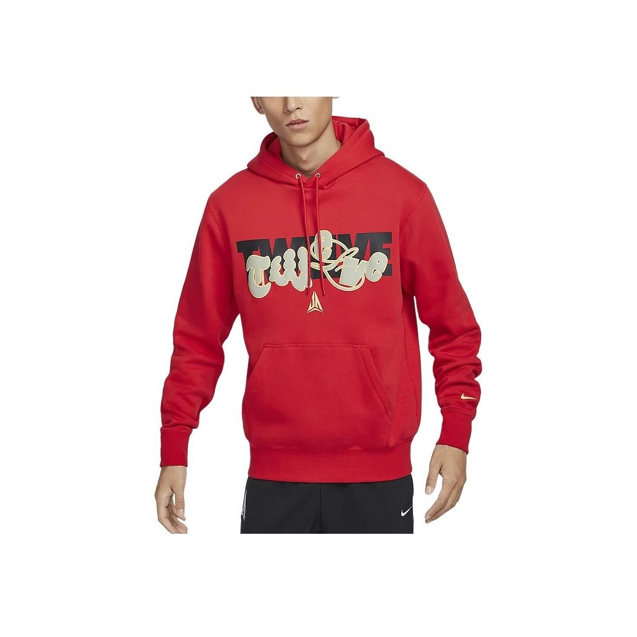 

Nike Футболка Club Ja Hooded Pullover Fleece Basketball Sweatshirt Men sweatshirt University-Red Cosmic-Gold FZ1039-657 3XL