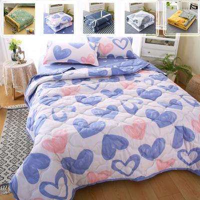 New Printed Quilt Washed Cotton Quilt Summer Thin Quilt Skin Friendly Bedding Air Conditioning Thin Blanket Home Textiles Machine Washable