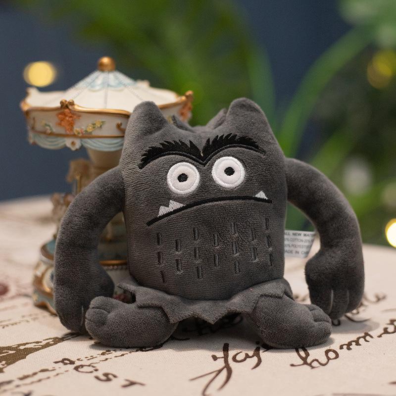 

Rainbow Emo Monster Doll Plush Doll Desktop Doll Ornament Funny Children 15cm