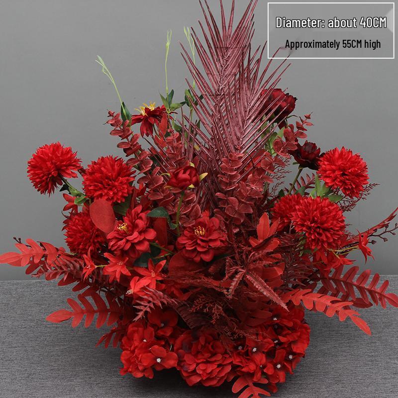 2025 Wedding Floral Decoration: Engagement Banquet Scene, Road/Stage Floral Rows, Arch Flowers, Artificial Background Simulation, Floral Art.