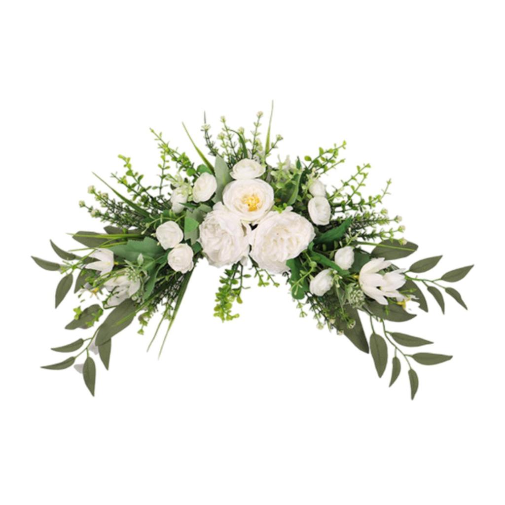 Floral Decoration Swag for Door Lintel Featuring Peony Flowers for Home Use