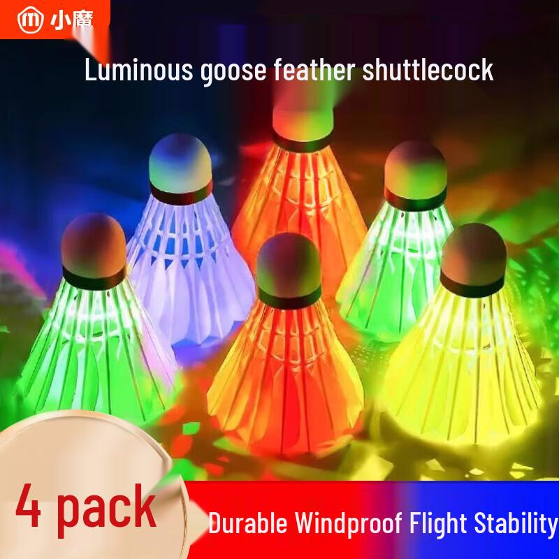 Luminous LED Feather Badminton Shuttlecock