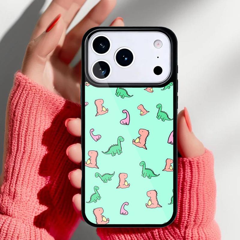 Animal Dinosaur Fun Dino soft Phone Case for iPhone 17 16 15 14 13 Pro Max Back Cover for 12 11 Pro Coque