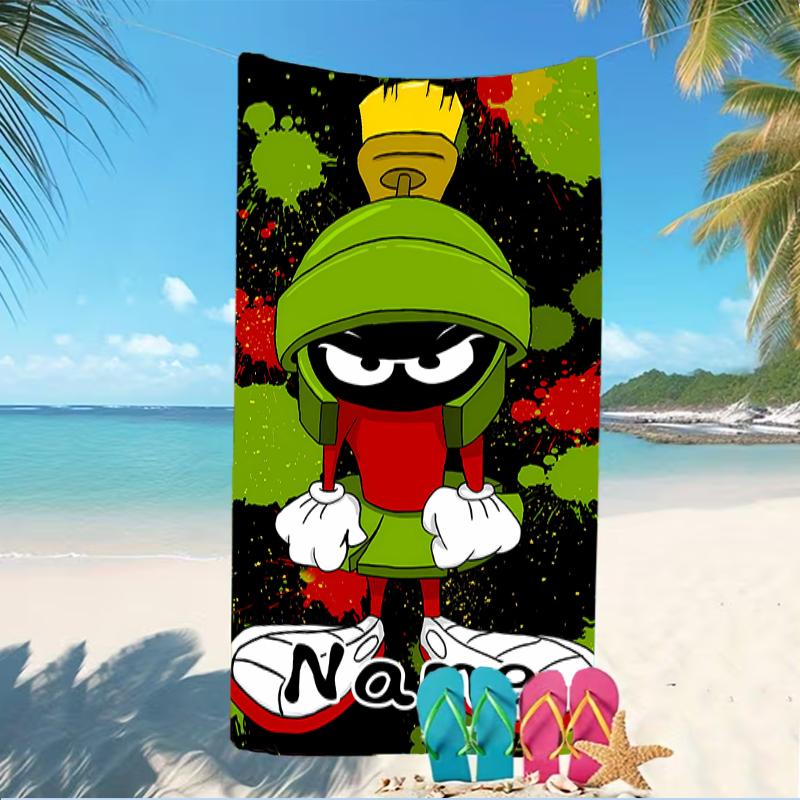 Customizable personalized beach towels Marvin the Martian themed designs.Suitable for the beach, yoga, sports;ideal as beach accessories