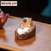 Yixing Zisha Niedliches Wasserschwein-Teetier, handgefertigte Teeskulptur, Teefigur, Spielzeug, Teestatue, Dekoration, Schreibtischaccessoire, Kunsthandwerk
