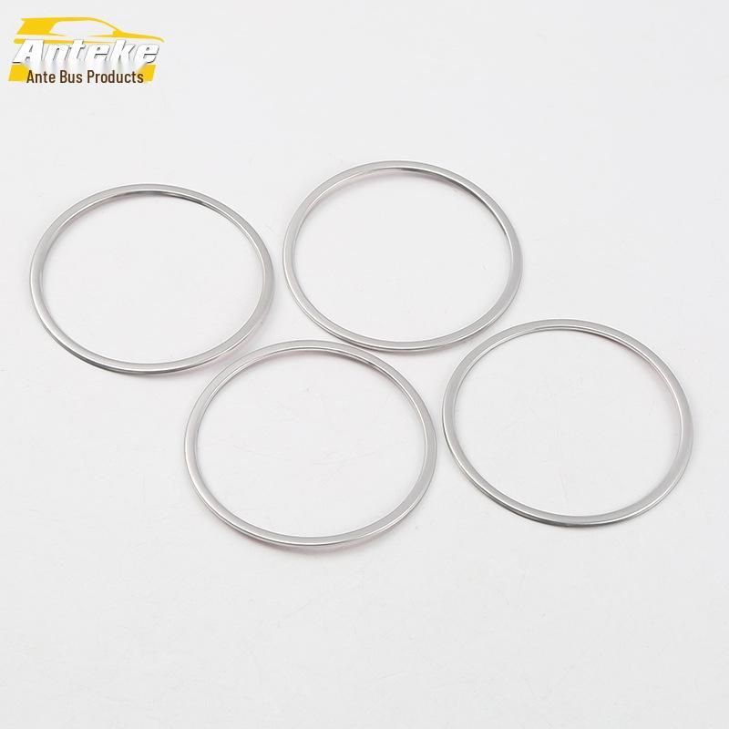 Decorative Stainless Steel Speaker Cover for 18 X3 Frame: Bright Ring & Protective Sticker