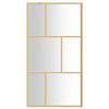 Paroi de douche avec verre ESG transparent doré 100x195 cm
